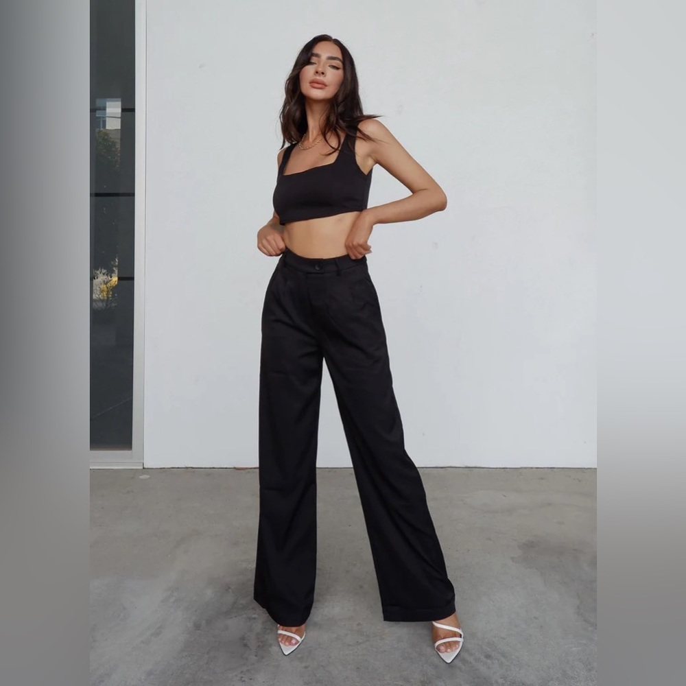 Princess Polly Black Huxley Pantsuit